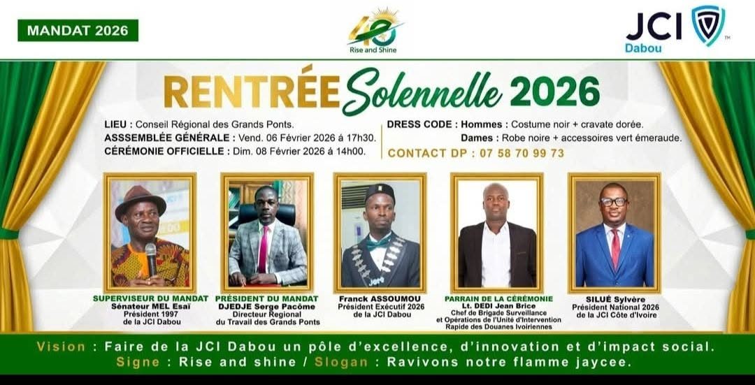 Rentrée Solennelle 2026 JCI Dabou